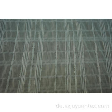 Polyester Chiffon Crinkle Silber Lurex Streifen Dobby Stoff